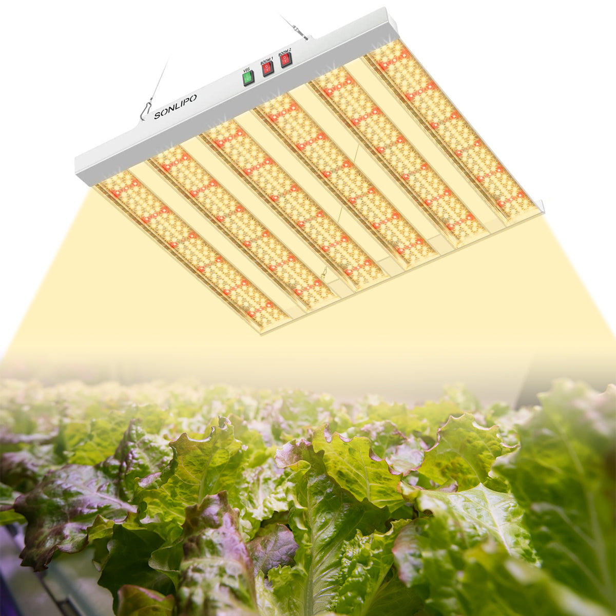 JideTech Greenhouse Plant Light Led 6 Bars 200W Full Spectrum Led Grow Light For Indoor Plant(SPF2000-200W)