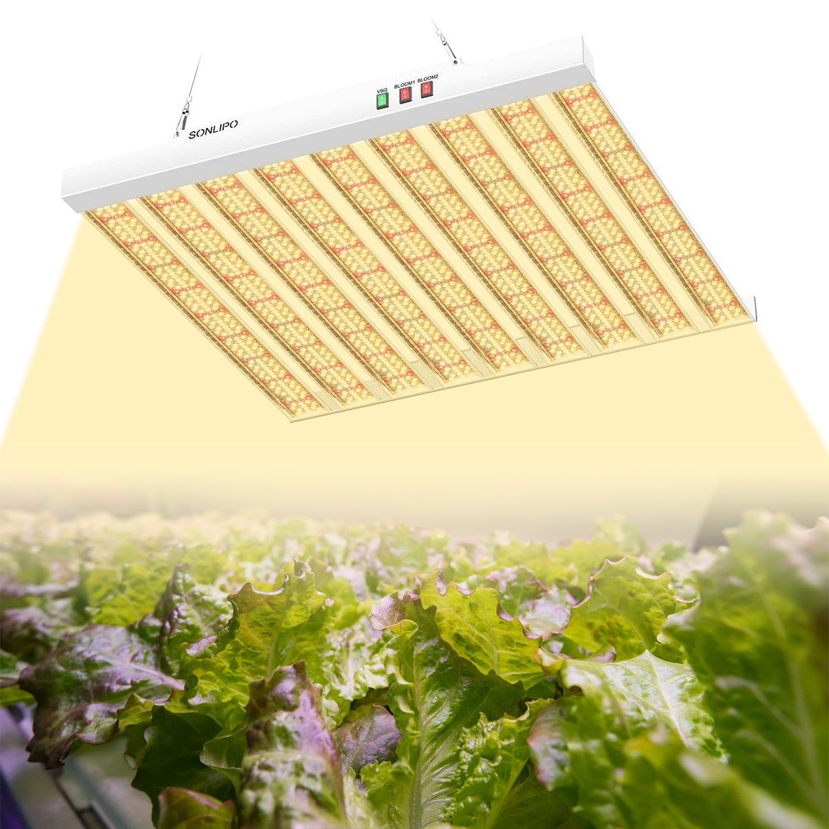JideTech Plant Grow Lights With Aluminum Shell 9 Bars Light for Indoor Plant Different Full Spectrum Led Grow Lamp(SPF4000-400W)