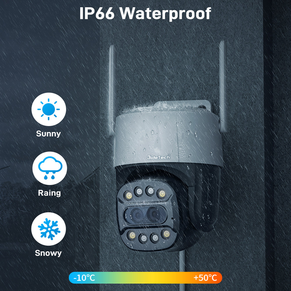 JideTech 8MP Dual Lens 4G Wi-Fi PTZ Cameras (Q2-2-8MP4G)