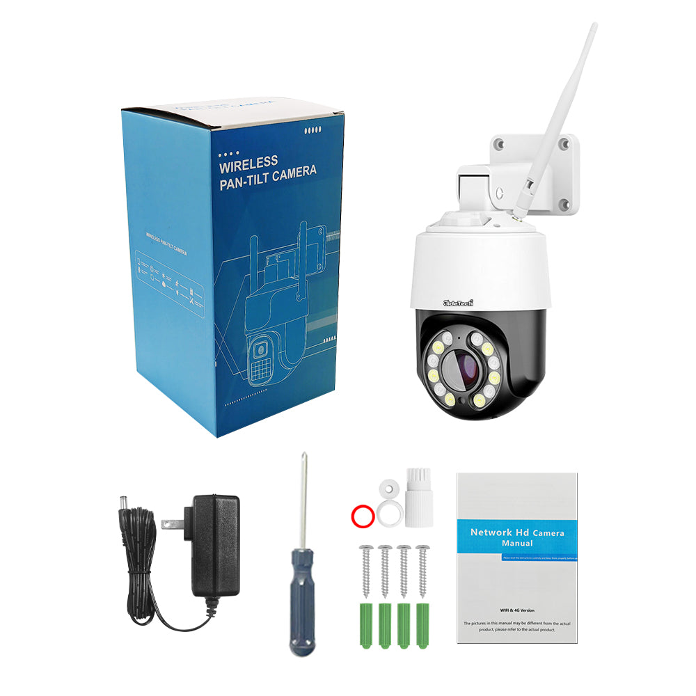 JideTech 3.5inch 10X 5MP 4G (Red & Blue Alert ) PTZ Camera (Q7-10X-5MP4G)