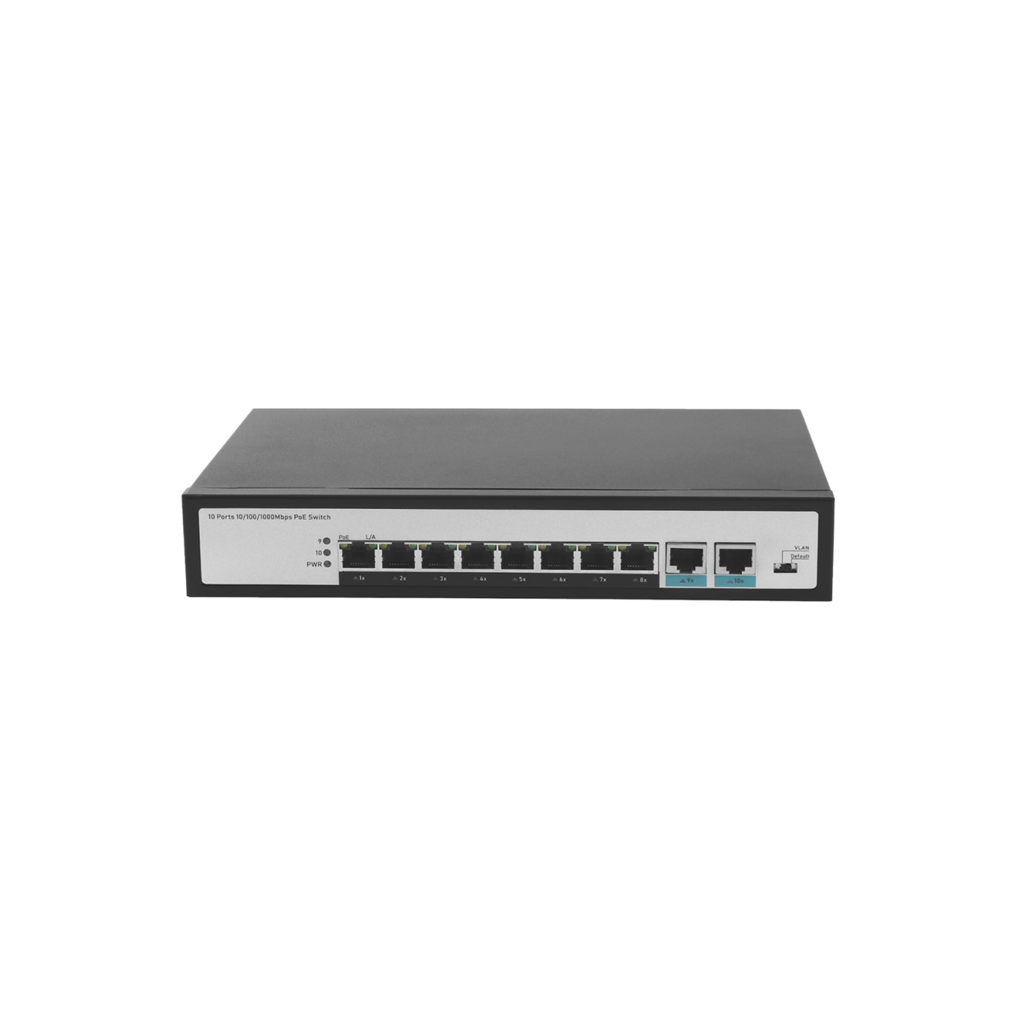 JideTech Gigabit 10-port PoE Switch with Switching Capacity 20Gbps(608GP-2G)