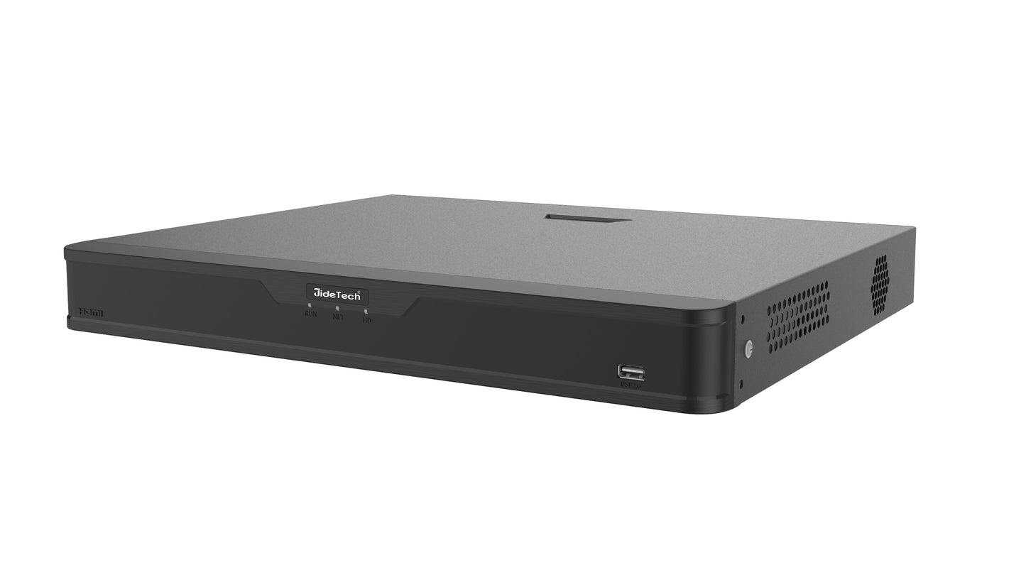 JideTech 2 HDDs 8-ch 8 PoE 1U Network Video Recorder(MN302-08P-AI)