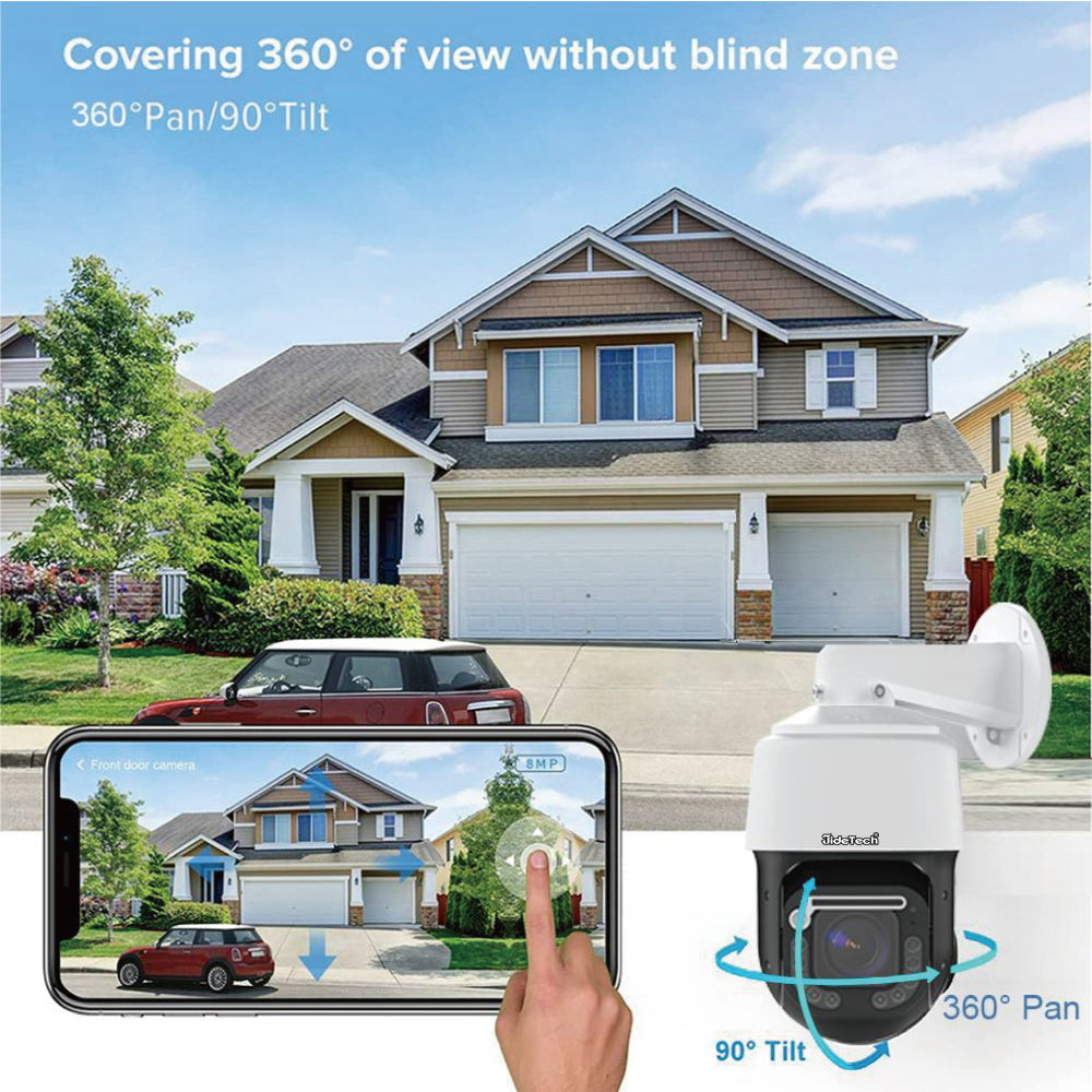 JideTech 5MP/8MP PoE 30X Zoom PTZ Security Camera (P7-30X-5MP)