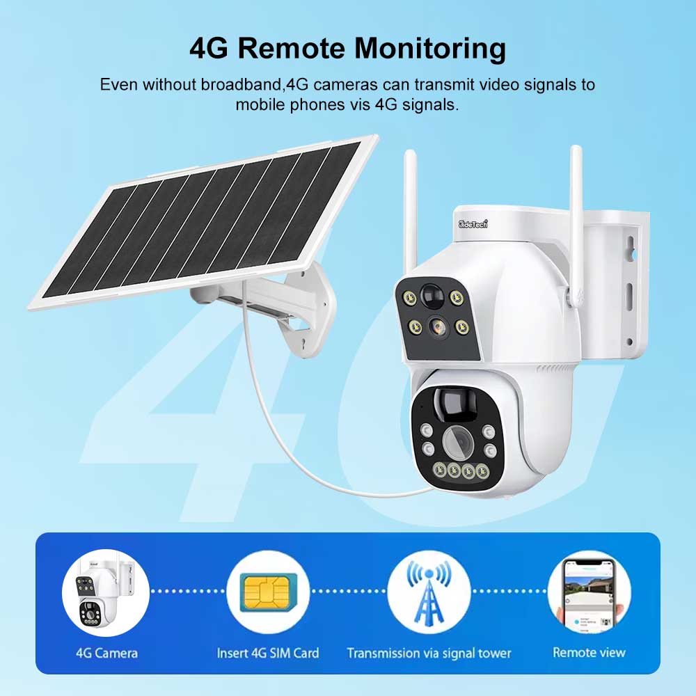 JideTech Solar 4G PIR PTZ Camera (S2-4G)