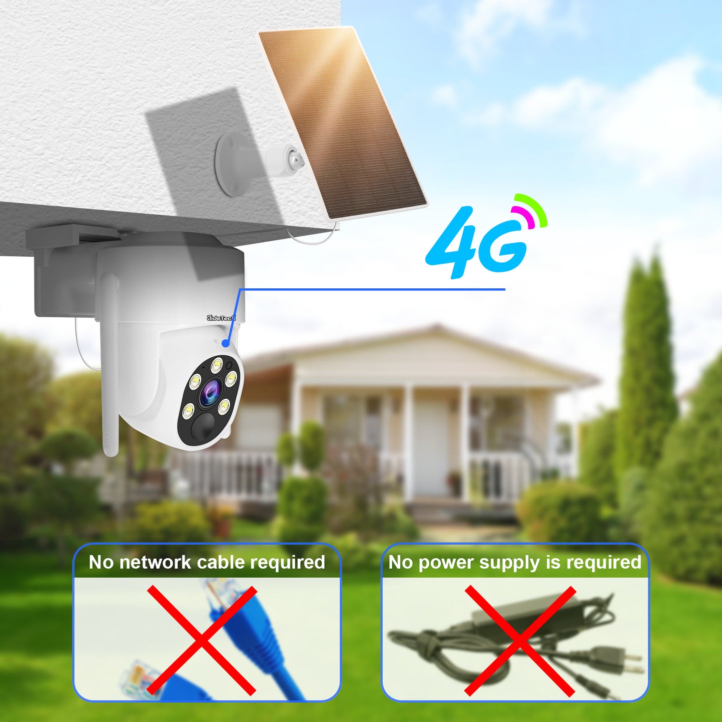 JideTech 4G 4MP Mini Solar Power IP Camera (S7-4MP4G)