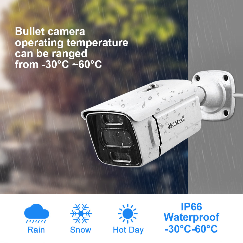 JideTech 5MP/8MP POE Bullet Camera Outdoor Security Camera(BC60-5MP)