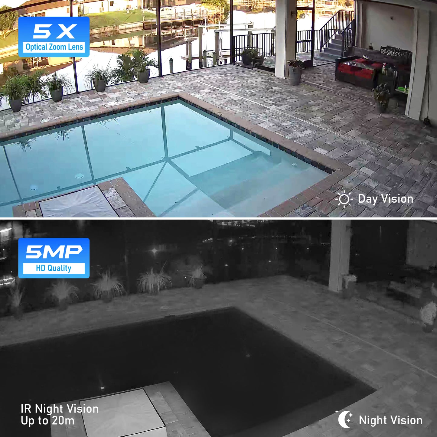 JideTech 5MP Wifi 5X Optical Zoom PTZ Camera(P1-5X-5MPW)