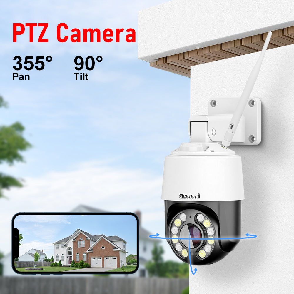 JideTech 3.5inch 10X 2MP 4G (Red & Blue Alert ) PTZ Camera (Q7-10X-2MP4G)