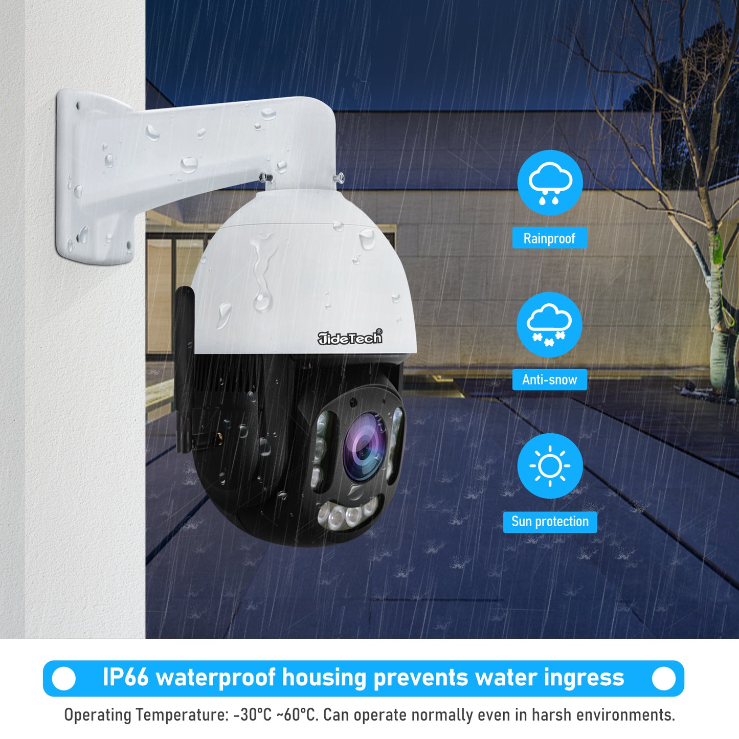 JideTech 5MP/8MP Wifi 20X Zoom Security Surveillance Camera(P10-20X-5MPW)