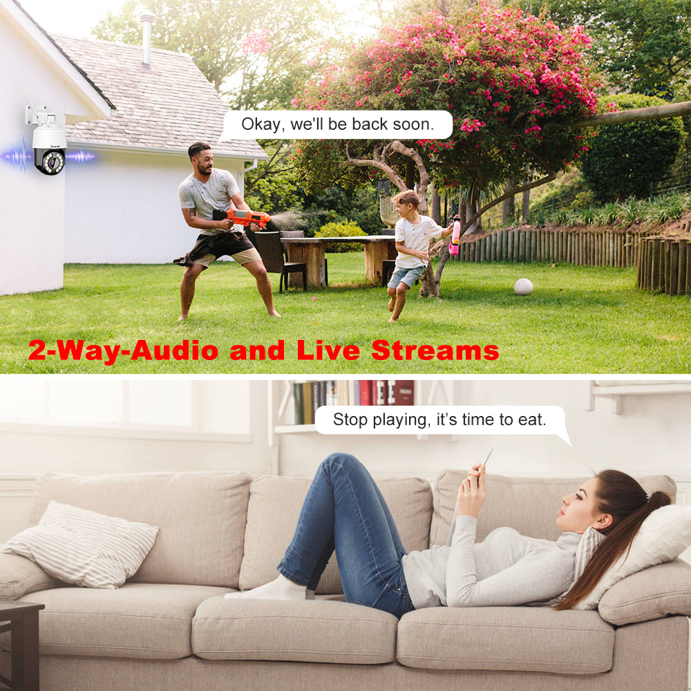 JideTech 3.5inch 10X 2MP 4G (Red & Blue Alert ) PTZ Camera (Q7-10X-2MP4G)