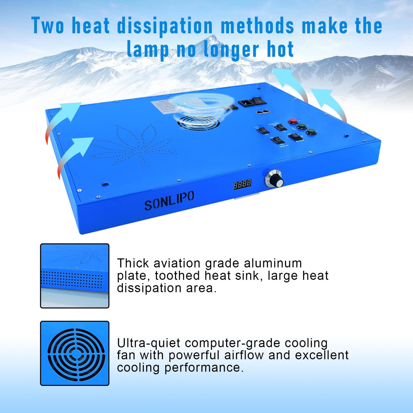 JideTech High 260W PPFD Vertical Farm Full Spectrum LED Plant Grow Light Square Led Grow Lamp For Indoor Plants(SPB2400-260W)