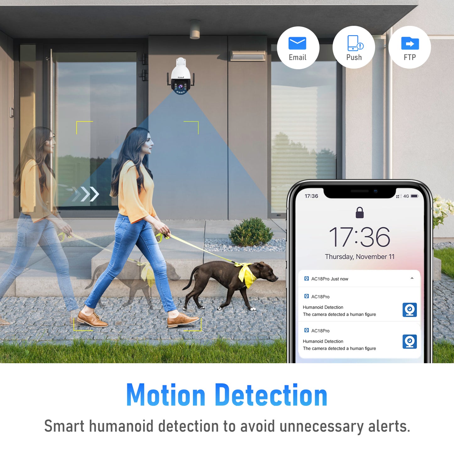 JideTech 5MP/8MP Wifi 20X Zoom Security Surveillance Camera(P10-20X-5MPW)