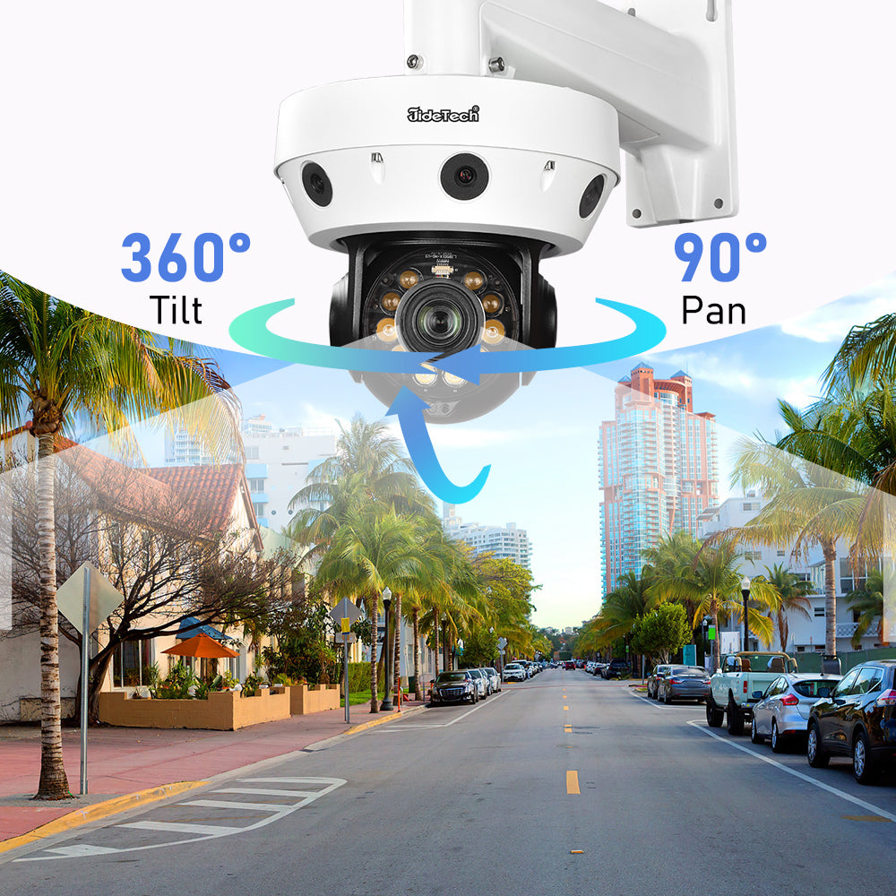 JideTech 25MP(5*5MP) Panoramic Smart Linkage Multi-tasking High speed PTZ Camera(P23)