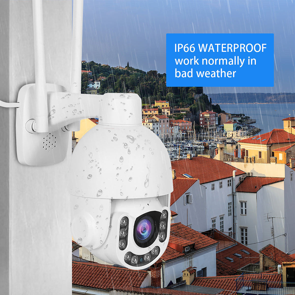 JideTech 5MP PTZ WiFi Camera Outdoor,5X Optical Zoom Camera with Auto-Tracking Camera Free Shipping (UK Stock)