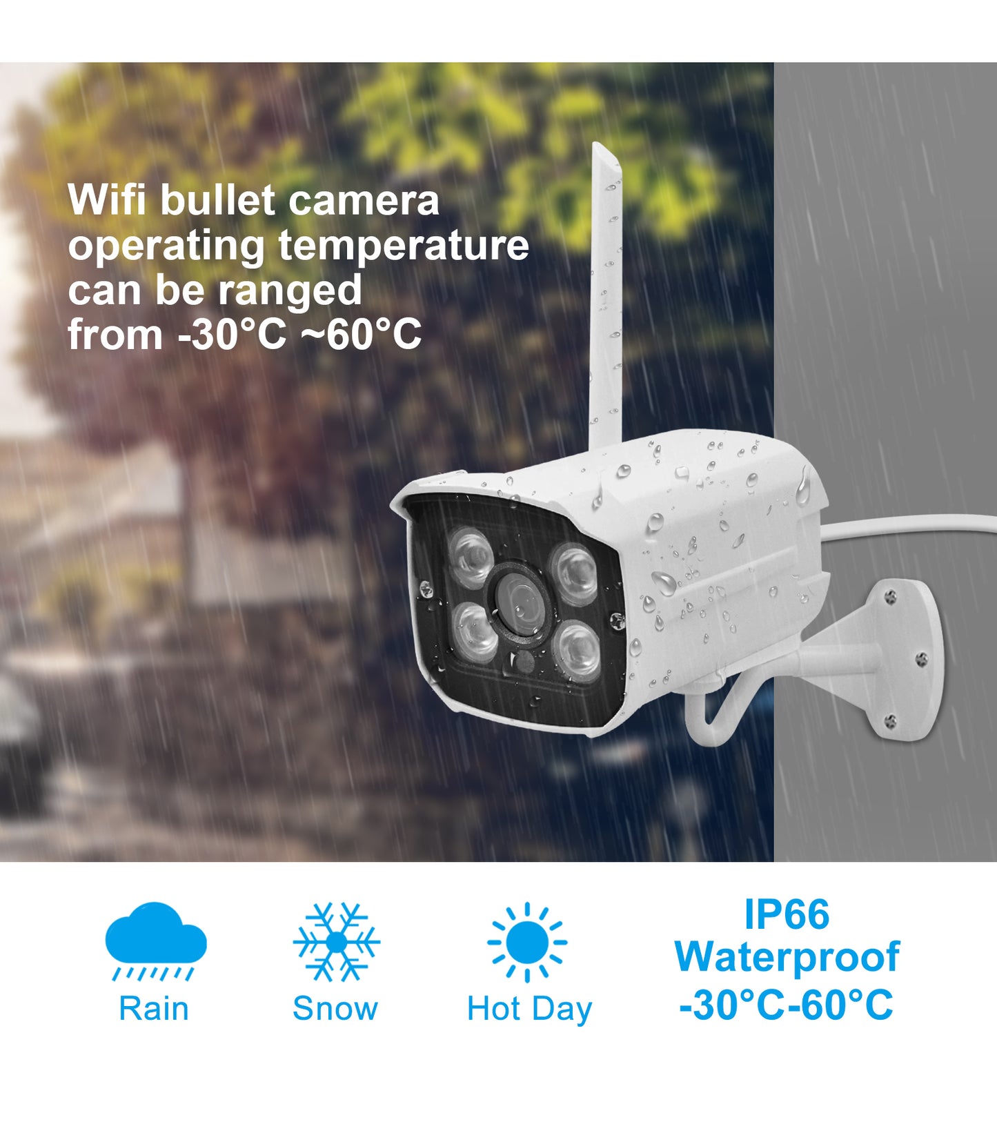 JideTech 3MP/5MP/8MP 4CH Wi-Fi Security Camera System(NK1-4H-2MPW)