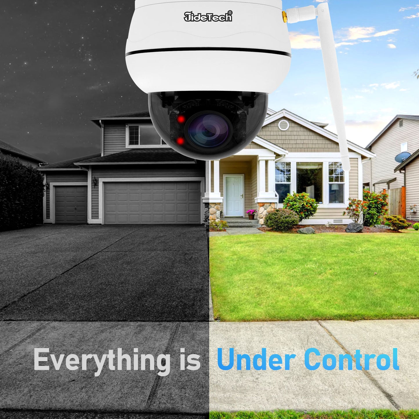 JideTech 5X 5MP Wi-Fi 2.5-inch Metal PTZ Camera