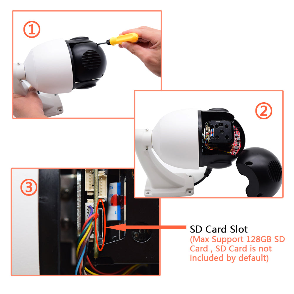 JideTech 5MP/8MP PoE 30X Zoom 8inch PTZ Camera Waterproof (P4-30X-5MP)