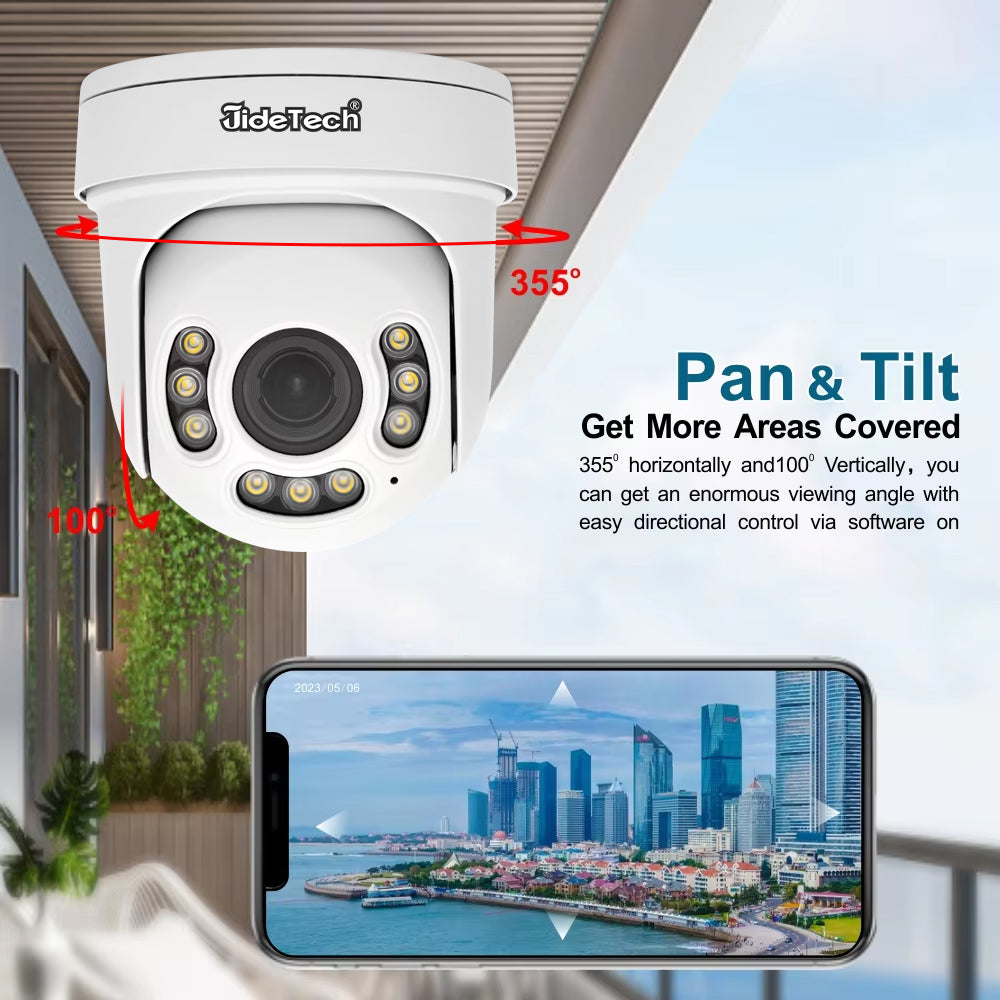 JideTech 5X 8MP Zoom Metal Case 4G PTZ Camera (P5 Plus-8MP4G)
