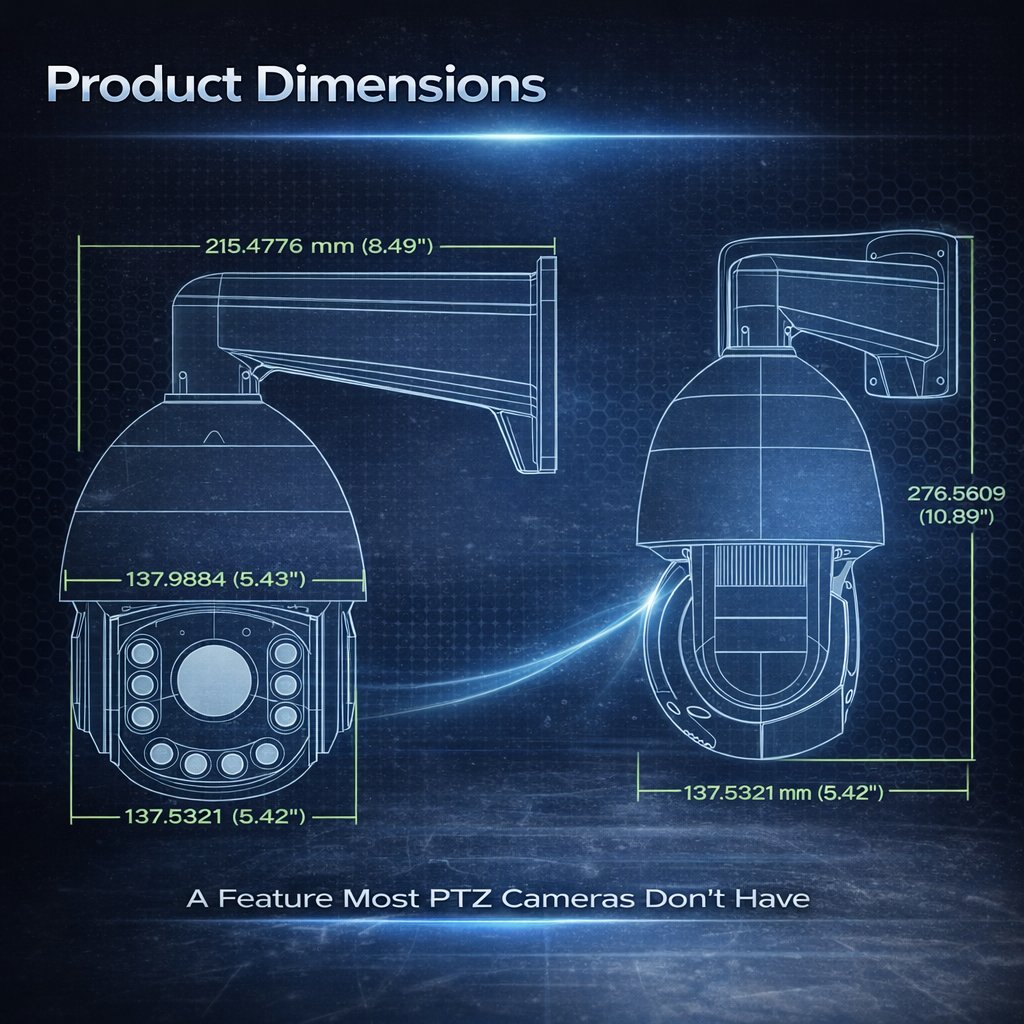 JideTech 8MP 30X Optical Zoom Absolute Positioning PoE PTZ IP Camera (P22)