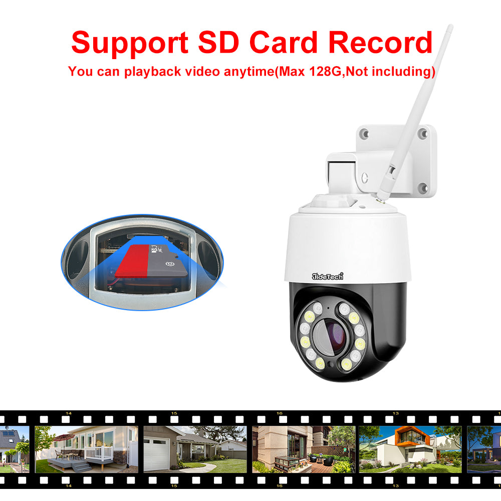 JideTech 3.5inch 10X 2MP 4G (Red & Blue Alert ) PTZ Camera (Q7-10X-2MP4G)