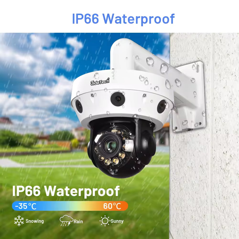 JideTech 25MP(5*5MP) Panoramic Smart Linkage Multi-tasking High speed PTZ Camera(P23)