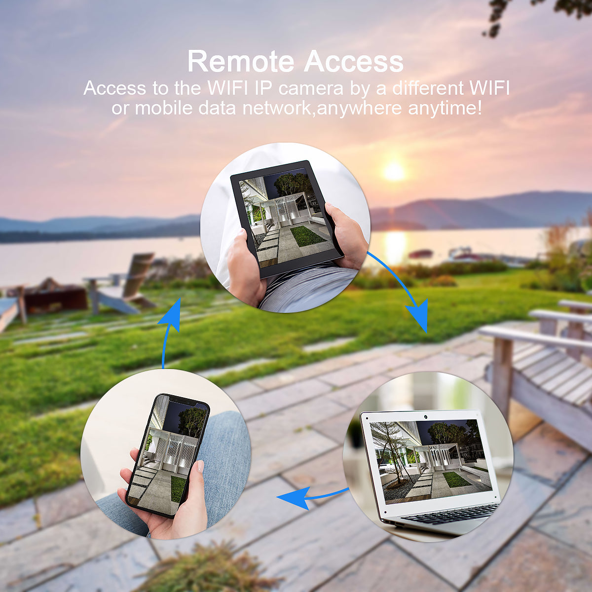 JideTech 5MP PTZ WiFi Camera Outdoor,5X Optical Zoom Camera with Auto-Tracking Camera Free Shipping (UK Stock)