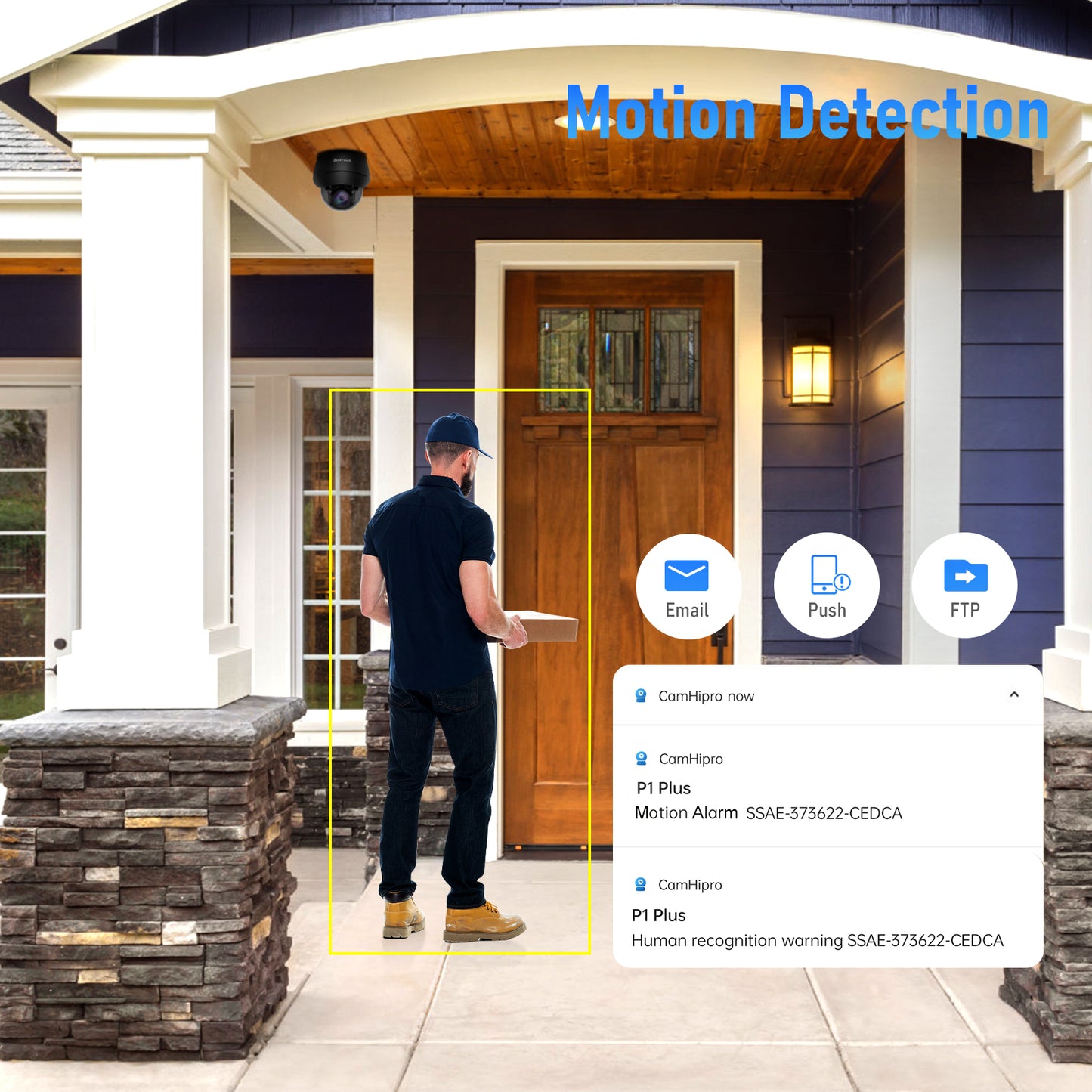 JideTech IP POE Camera Outdoor/Indoor Waterproof IP66 Night Vision Camera (P1 Plus-5X-8MPB)