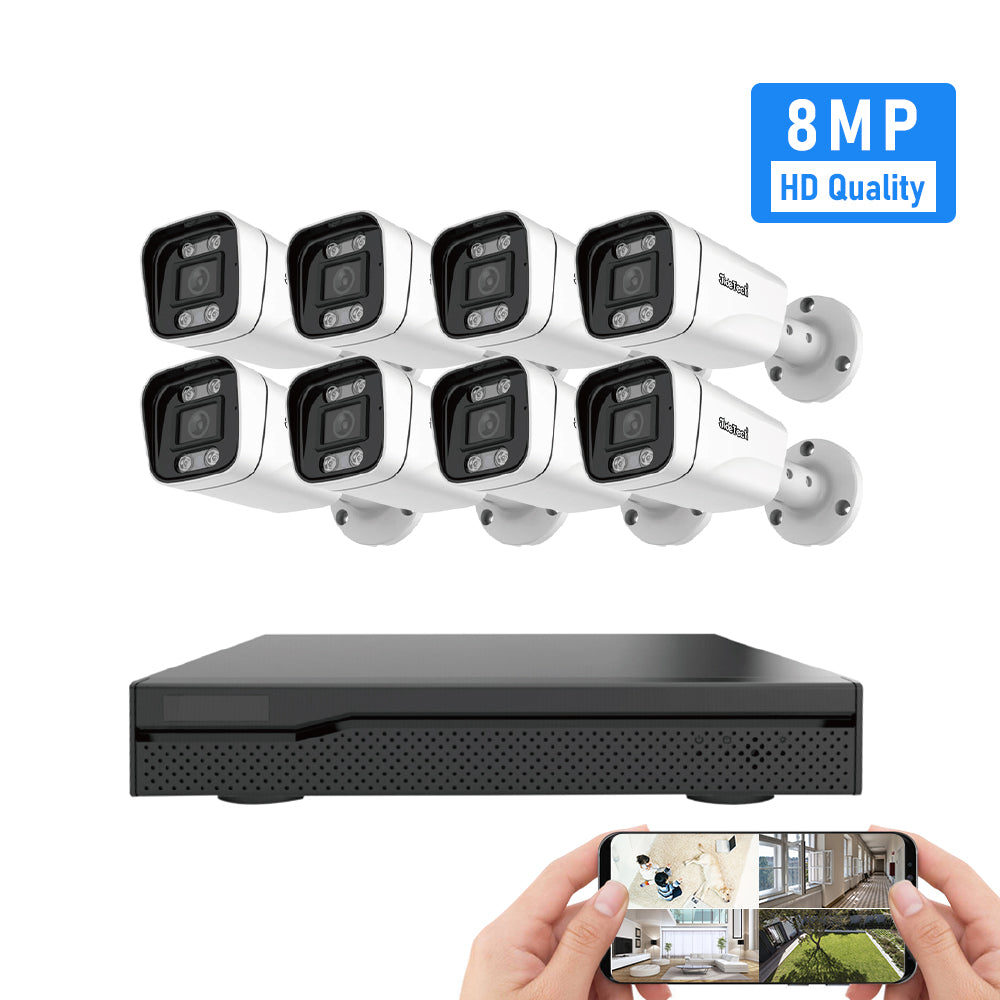 JideTech 8CH 4K Security Surveillance Kit 8MP CCTV Security Cameras (NK3-8H-8MP)