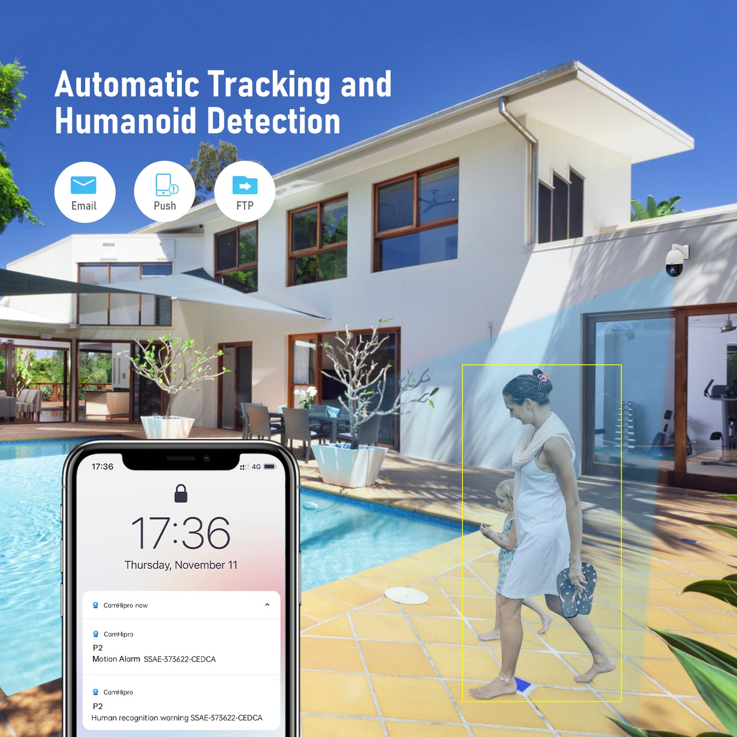 JideTech Security Surveillance IP Camera 20X Optical Zoom CCTV POE Camera (P2-20X-8MP)