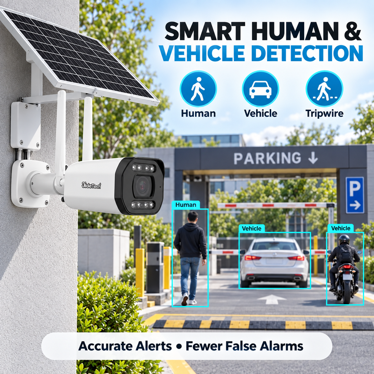 JideTech BC2V 8MP 5X 4G WiFi LAN OpenVPN Solar Security Camera