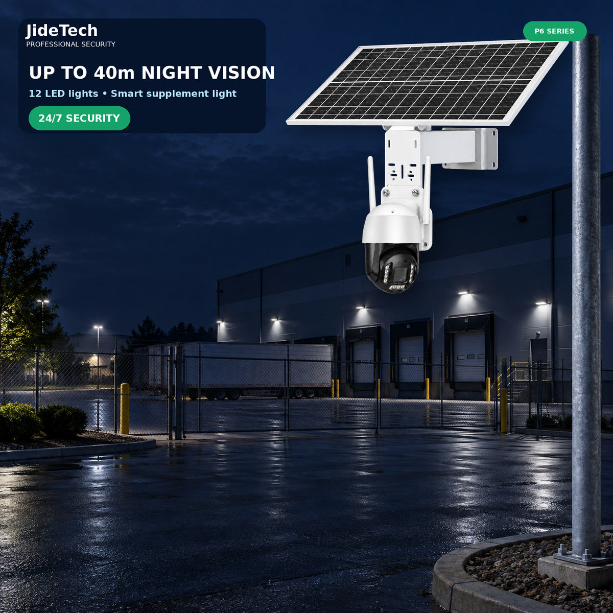 JideTech P6 5MP solar PTZ camera with up to 40m night vision