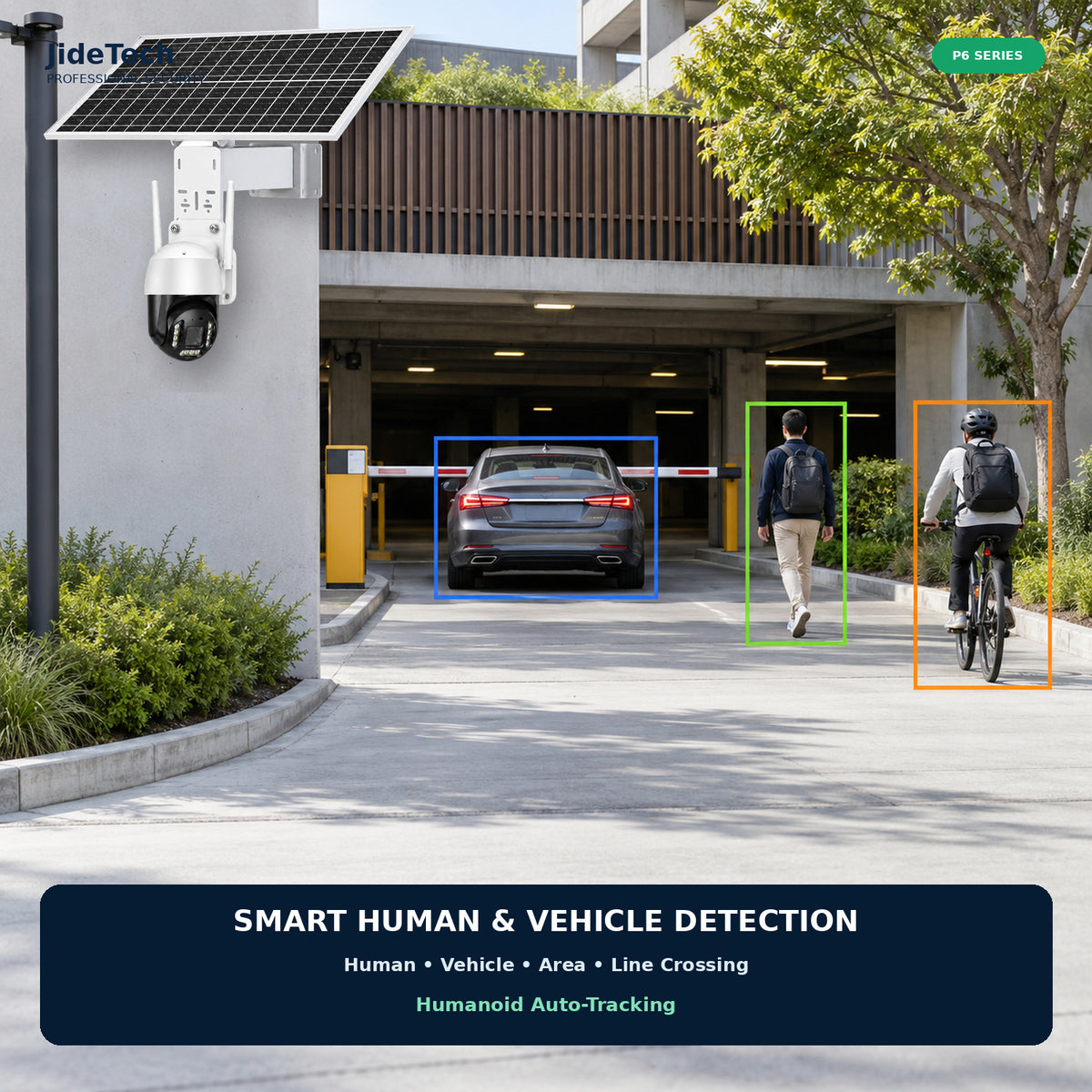 JideTech P6 smart human vehicle detection and humanoid auto tracking