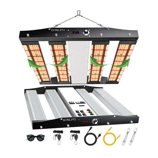 JideTech High-Efficiency 250W LED Grow Light Samsung Leg 4 Bars Adjustable Full Spectrum Lamp Indoor Plant Led Grow Light(SPC2500-250W)