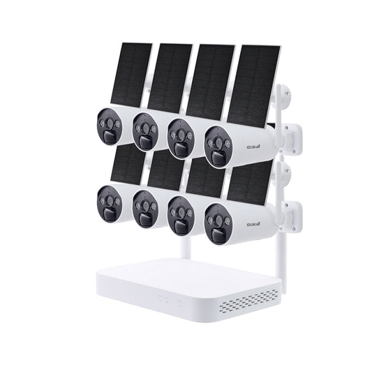 JideTech WiFi 8CH 4MP Mini Solar Powered Camera Kit(NS1-8H-4MPW)