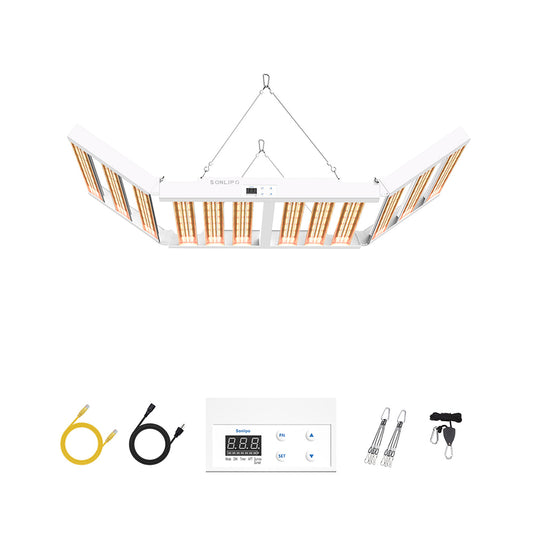 JideTech LED Grow Light 600W with Full Spectrum Veg & Bloom Dimmer Timer Energy Saving LED Plant Light Fixture(600W SPF6000PRO)