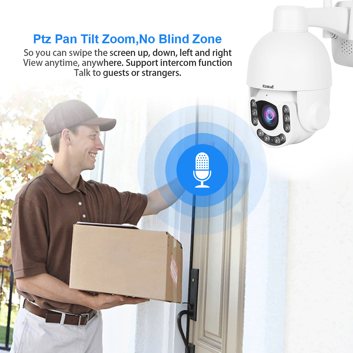 JideTech 5MP PTZ WiFi Camera Outdoor,5X Optical Zoom Camera with Auto-Tracking Camera Free Shipping (UK Stock)
