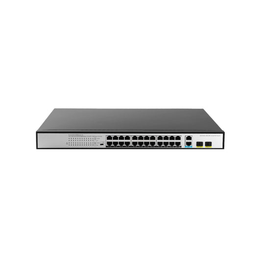 JideTech 100 Gigabit 26-port PoE Switch with Switching Capacity(324EP-2G2SFP)