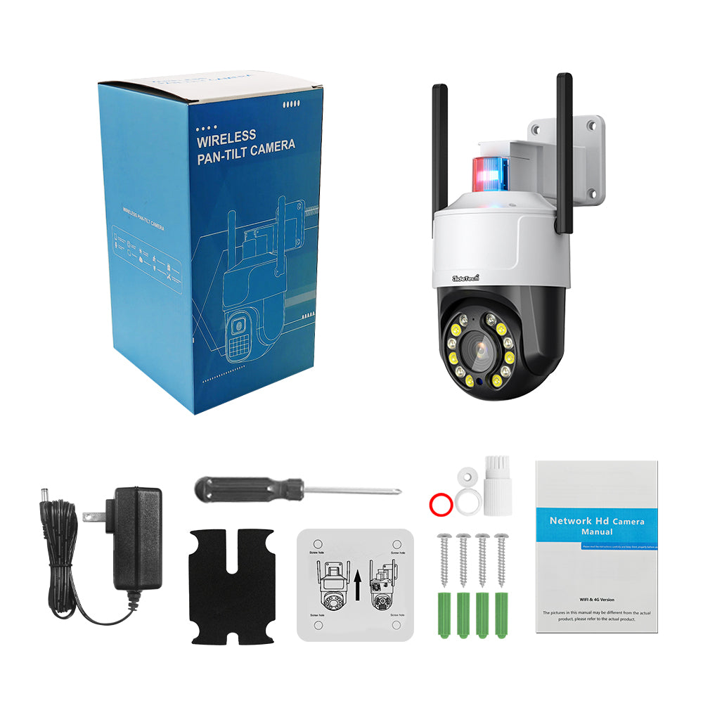 JideTech 3.5inch 5X Zoom 4G (Red & Blue Alert ) PTZ Camera  (Q6-5X-2MP4G)