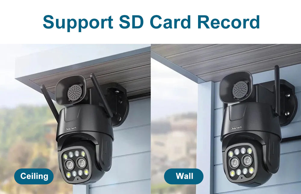 JideTech 2MP Dual Lens 4G Wi-Fi PTZ Cameras (Q4-2MP4G)