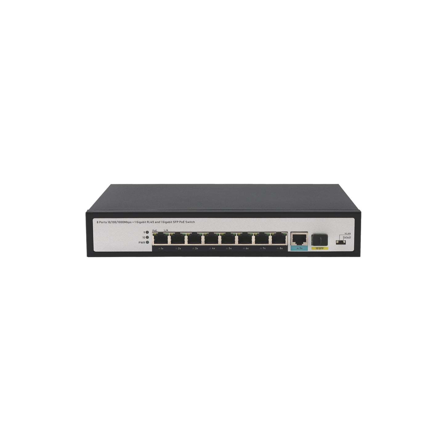 JideTech Gigabit 10-port PoE Switch with Switching  Capacity 20Gbps(508GP-2SFP)