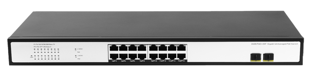 JideTech Gigabit 18-port PoE switch with Switching  Capacity 36Gbps(516GP-2SFP)