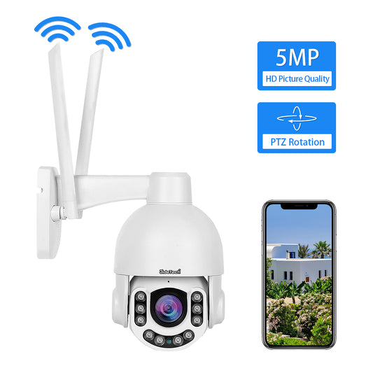 JideTech 5MP PTZ WiFi Camera Outdoor 5X Optical Zoom Camera with Auto-Tracking Camera Free Shipping