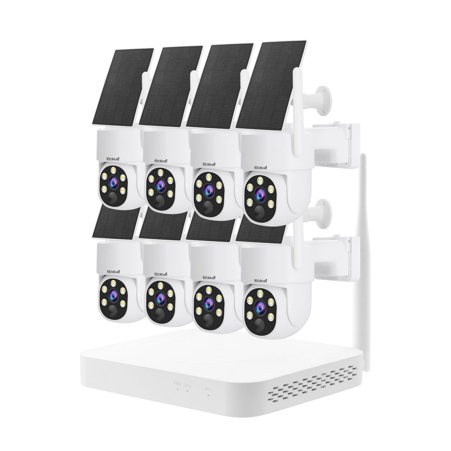JideTech WIFI 4MP 8CH Mini Solar Power Security Camera Kit (NK7-8H-4MPW)
