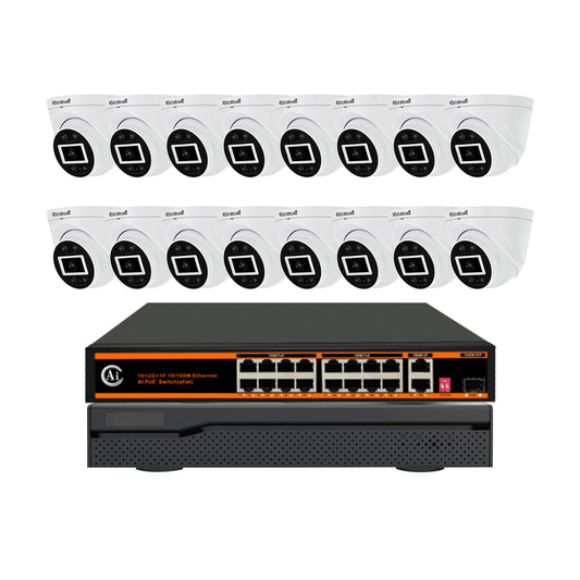 JideTech 5MP/8MP 16CH POE Security Camera Systems NVR Video Recorder (NK5-16H-5MP)