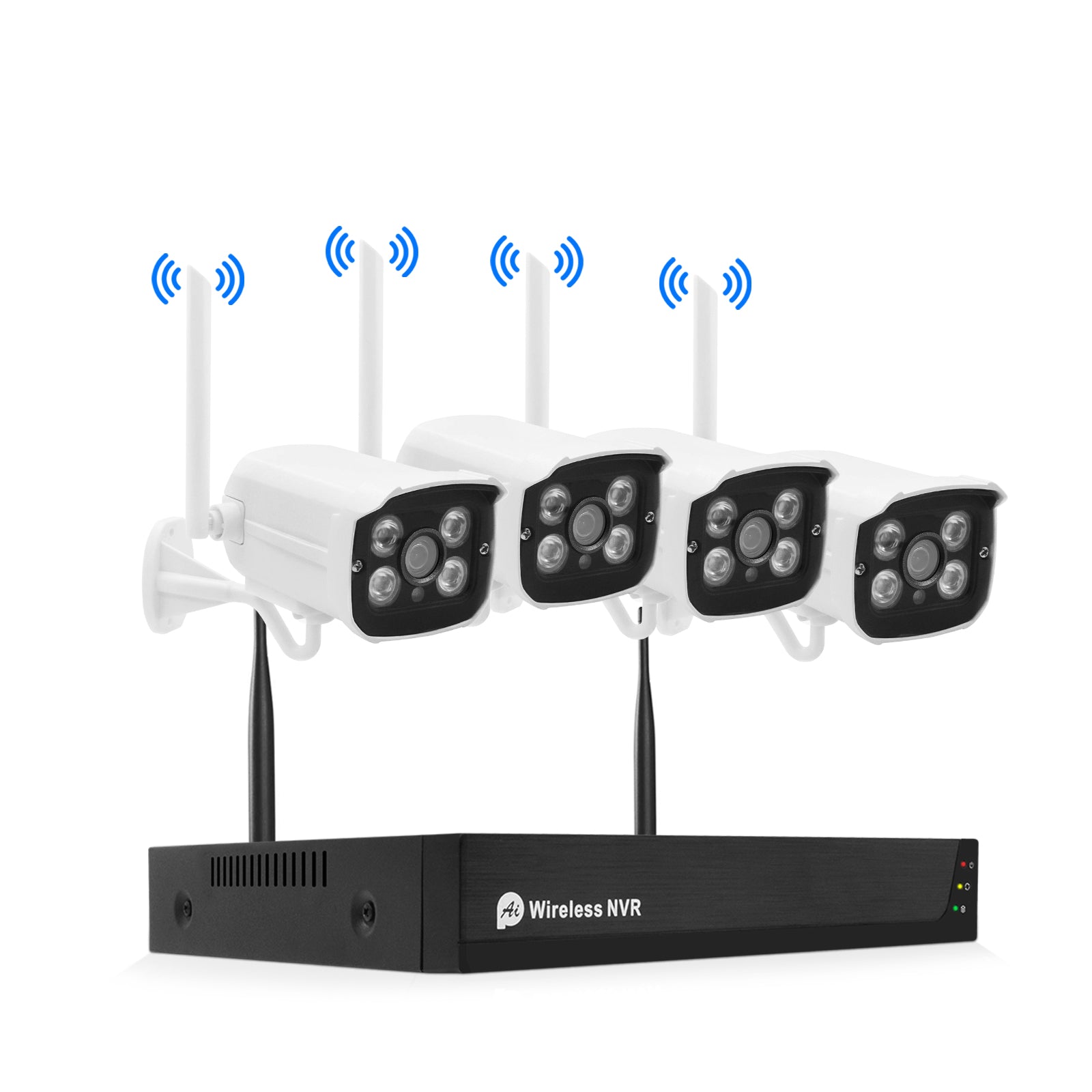 JideTech 4CH Wireless Security Camera System with 1TB Hard Drive,Compl ...