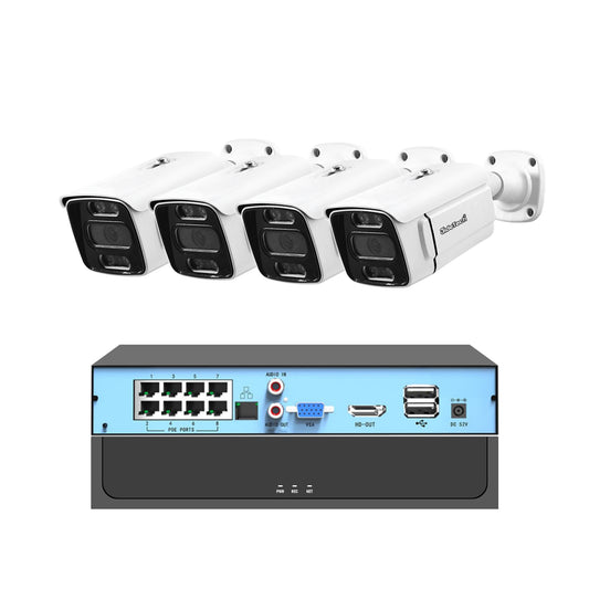 JideTech 5MP/8MP 4CH POE CCTV Camera System with NVR(NK2-4H-5MP)