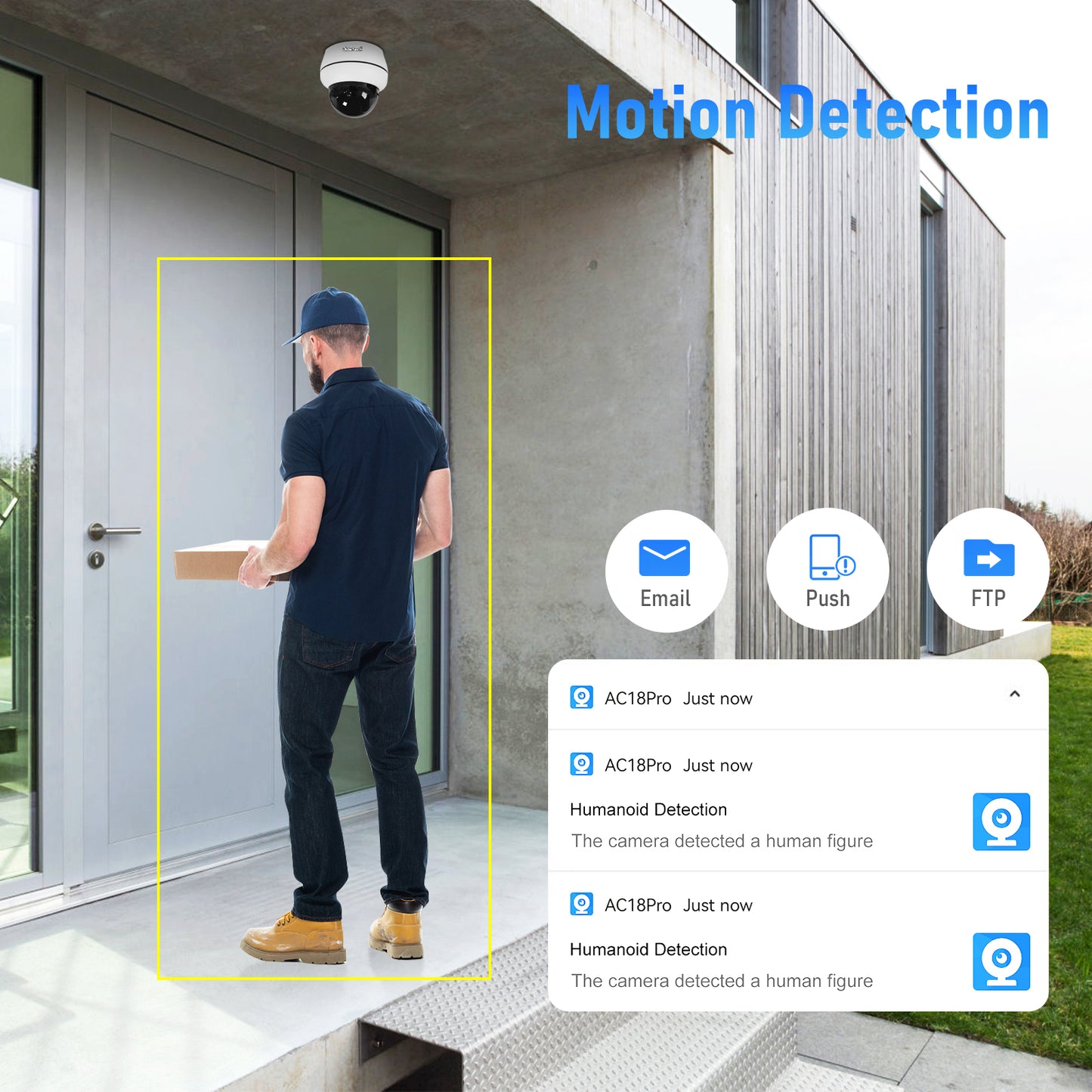 JideTech 5MP/8MP/12MP POE Network Dome Security Camera (P1 Plus-5MP）