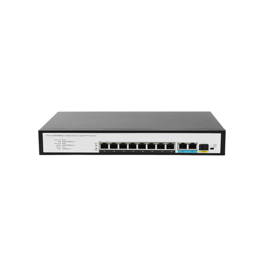 JideTech Gigabit 11-port PoE switch with Switching  Capacity 22Gbps(308GP-2G1SFP)