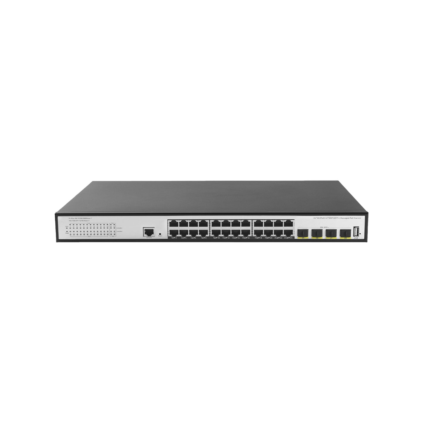 JideTech 28-port 10G Uplink Three-layer Managed PoE Switch(M324GP-10GX-L3)