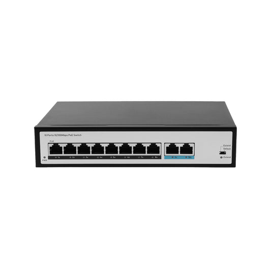 JideTech 100 Gigabit 10-port PoE Switch with Switching Capacity 5.6Gbps(508EP-2G)
